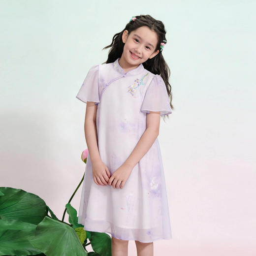 笛莎/Deesha 观山见2026年夏季新款童装女童国风连衣裙 商品图1