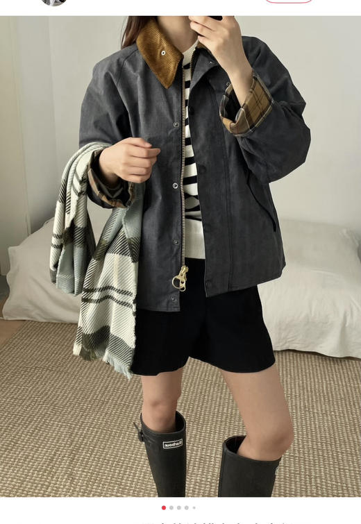 Barbou*r Bedale女士油蜡夹克外套031413 商品图6