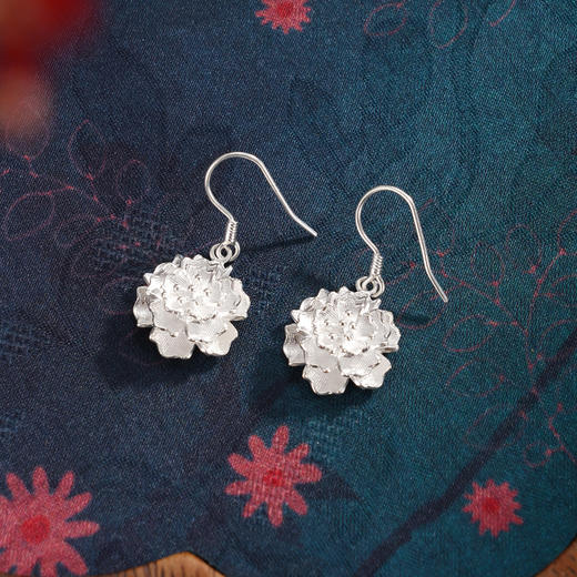 子佩集【花开静好】S990银耳环【LEH000008】花朵花丝2510 商品图2