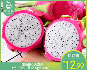 越南白心火龙果/1份（2个，共1200g±100g）