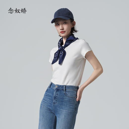 【商场同款】CNE6394 “ 基础T恤 ” 海洋蓝/云舞白 两色基础好穿好搭配 亲肤舒适 商品图6