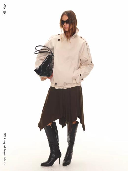 Evistub girls/E-6CWT1919/不规则双门襟剪裁短风衣 商品图2