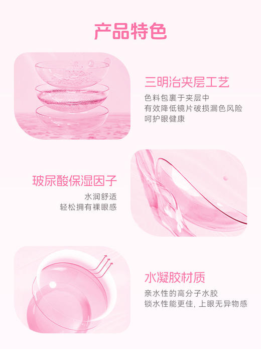 【任选3副，均价9.9】瞳趣星球无锁边美瞳半年抛隐形眼镜正品官方旗舰店 商品图2