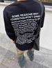 ERD胸前英文数字洗水做旧长袖t恤 商品缩略图1