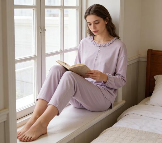 【超软超柔莫加暖】SCHIESSER德国舒雅女士莫代尔+保暖面料家居套装31/23943H 商品图1