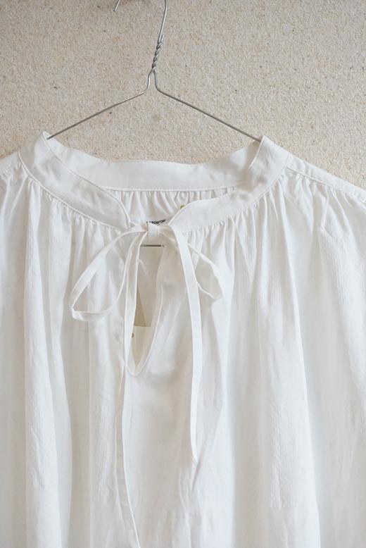 LABORATORY 缝绳装饰的复古长衬衫（黑/白可选） 商品图1