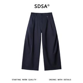 SDSA男装2026新款高贵轻奢美式复古纯色褶皱休闲裤慵懒风百搭裤子
