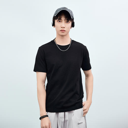 【新品上新】HX 夏季圆领短袖T恤合体版型S102522651101/02 商品图3