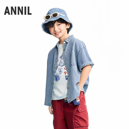 【实体店同款】男童短袖上衣夏季新款安奈儿童装AB621275 商品图1