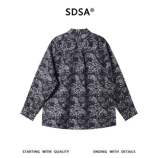 SDSA男装2026新款高贵轻奢潮牌时尚满印植物花卉长袖衬衫百搭休闲 商品图4