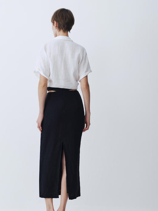 SIJIA｜SS2611 黑色棉麻镂空半裙 商品图9