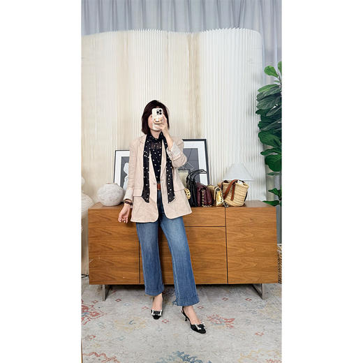 且听风吟 法式波尔卡经典浪漫波点 飘带真丝波点无袖小衫 真丝顺纡 配送全棉吊带背心 商品图2