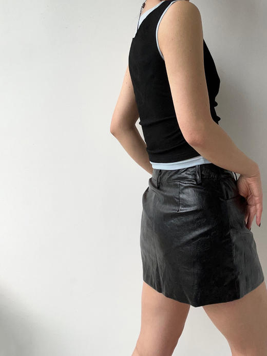 SIJIA｜AW2520 黑油蜡皮短裙（含裤子内胆） 商品图7