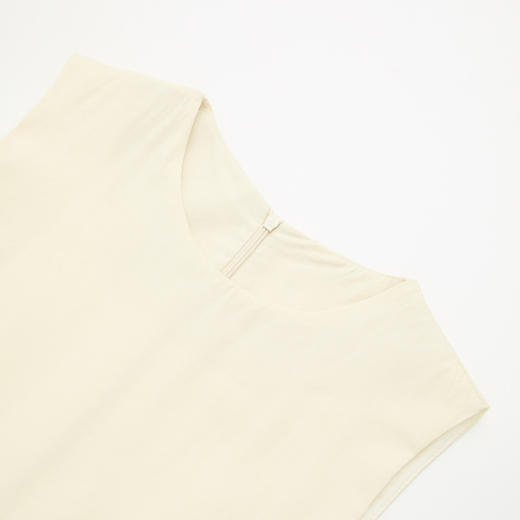 西遇通勤风无袖背心女2026年春季系带收腰长裙小众简约气质连衣裙H0060211 商品图5