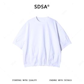 SDSA男装2026新款高贵轻奢韩版简约纯色圆领短袖T恤百搭宽松上衣