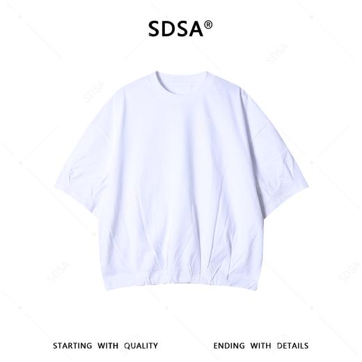 SDSA男装2026新款高贵轻奢韩版简约纯色圆领短袖T恤百搭宽松上衣 商品图0