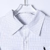 SDSA男装2026新款高贵轻奢刺绣标拼接格子流苏长袖衬衫百搭宽松 商品缩略图1
