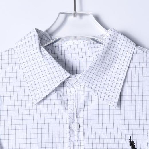 SDSA男装2026新款高贵轻奢刺绣标拼接格子流苏长袖衬衫百搭宽松 商品图1