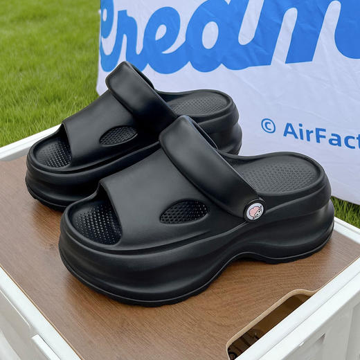 【凉鞋】夏季新品时尚潮系透气轻尚纯色女款居家外穿厚底凉拖鞋【WG26235】 商品图4