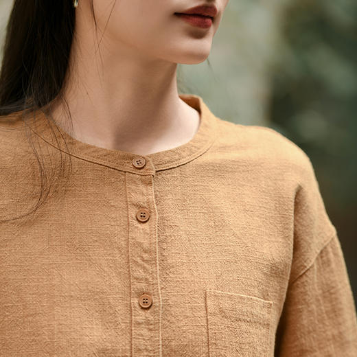 东方美学【吾乃兮 新中式苎麻服饰合集】苎麻70%+棉30%的黄金混纺比例 打造慵懒文艺、简约度假风格穿搭 商品图6