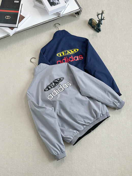 三叶草JACKET男女同款运动双面穿立领风衣夹克 商品图3
