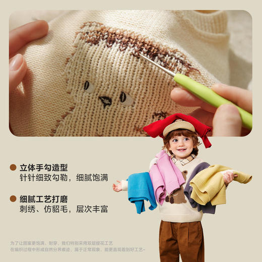 [艺术家联名]迷你巴拉宝宝毛衣柔软亲肤不易变形2025冬装新款 商品图4