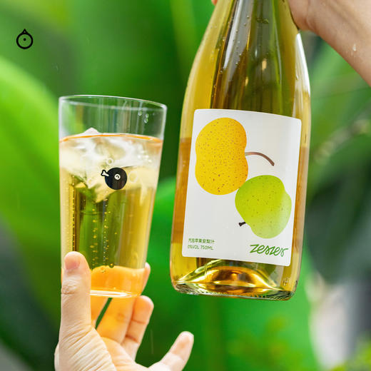 企鹅市集|秦皇岛果园 王林苹果&安梨 气泡果汁750ml 混合压榨 限量小批次 爽脆野果香 商品图2