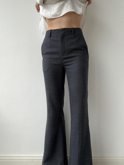 YANYI CHANG｜92890481 脚口开叉修身显瘦喇叭裤 [ 烟墨花灰 ] 商品图12