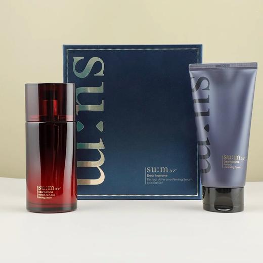 SU:M苏秘日臻男士三合一精华洁面套（精华乳110ml+洁面160ml） 商品图1