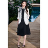 赫本风醋酸小黑裙 米思阳2026春季新款法式优雅通勤百搭OL圆领收腰醋纤小黑裙连衣裙女6085 商品缩略图4