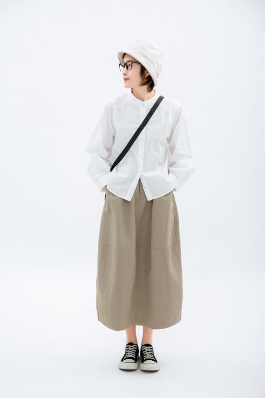 松紧腰抽绳半身裙 商品图1