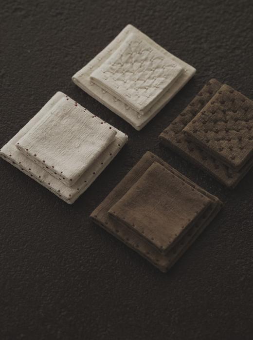 清如许优选｜植物染手织布三折吸水茶巾 壶垫杯垫隔热垫 商品图1