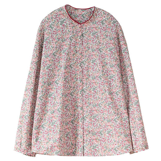 牧衣游原创 100支进口Liberty印花棉衬衫粉色通勤文艺小衫 茁初 商品图4