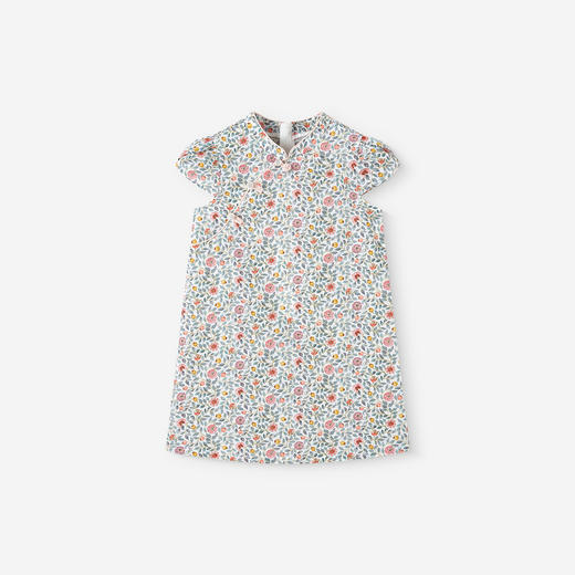 【商场同款】英氏女童短袖连衣裙夏季新款云丝白裙子纯棉公主裙 商品图4