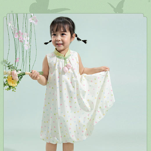 笛莎/Deesha 观山见2026年夏季新款童装女童国风连衣裙 商品图0
