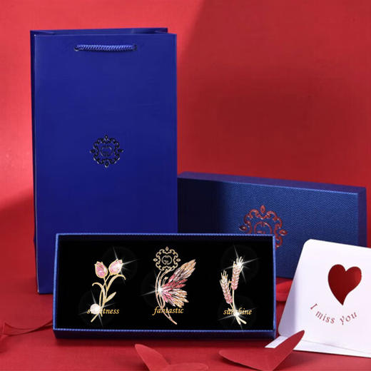 六鑫珠宝 浪漫胸针小众高档防走光高级感轻奢西服胸花别针  商品图3