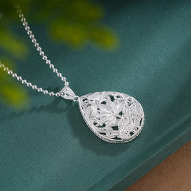 子佩集S990银【错落】套链【YJJ006】花丝纯银项链2509