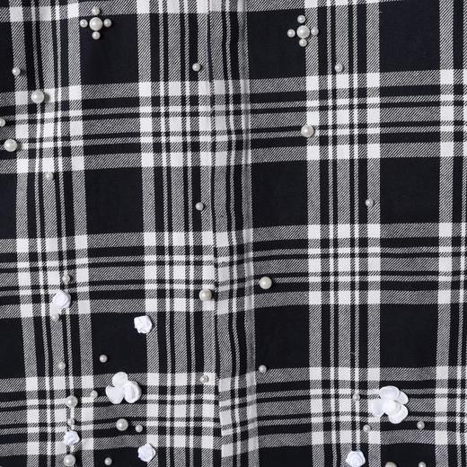 SDSA男装2026新款高贵轻奢韩系格纹立体花钉珠衬衫百搭时尚上衣 商品图2