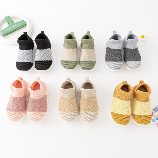 儿童学步鞋男宝宝鞋子春秋款婴儿鞋子软底防滑飞织0-1-3岁女童鞋 商品图3