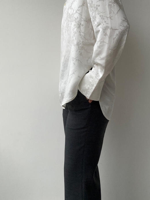 YANYI CHANG｜92890481 脚口开叉修身显瘦喇叭裤 [ 烟墨花灰 ] 商品图2