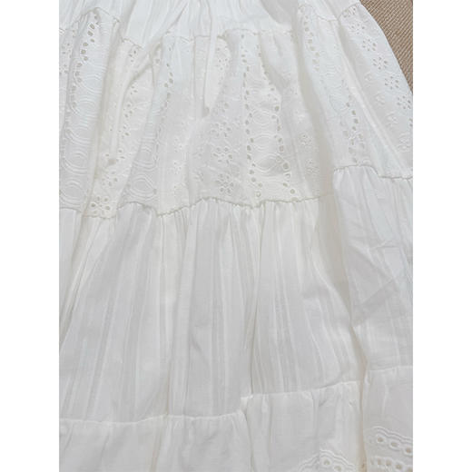 人间理想 波西米亚+南法一字肩小上衣 大A摆 蛋糕半裙 100棉重工镂空刺绣 一套搭配很仙 商品图6