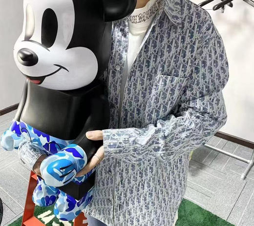 【kz1】情侣经典休闲字母提花牛仔长袖衬衫！！ 商品图0