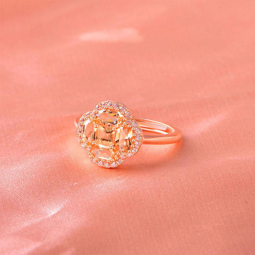 【黄水晶彩色宝石项链/耳钉/戒指】项链女S925银轻奢时尚饰品送女士礼物JP26002/JE26002/JR26002-水晶CC 商品图8