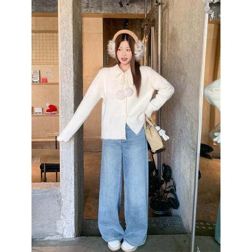 <曾小咸推荐>3.22现货秒杀 ！微信超特价！韩系翻领针织开衫 日常209.99 立减120 秒杀89.99！！加绒牛仔裤 秒杀99.99！！ 商品图4