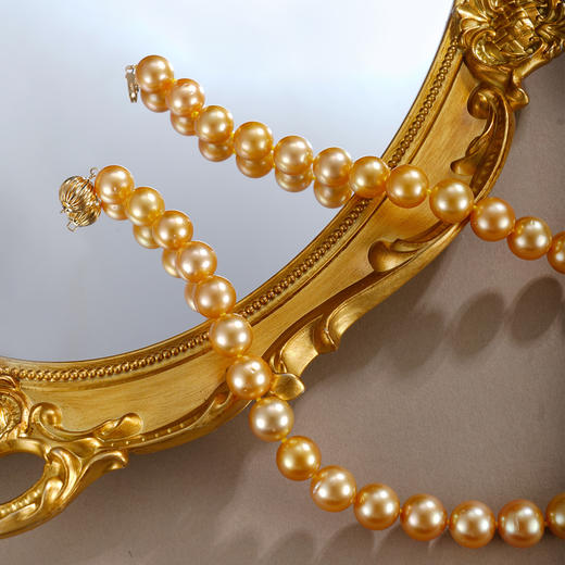 子佩集【金曜珠华】G18K金珍珠AOYA奥雅项链【ZXLJZ】11-14mm珠金色2512 商品图1