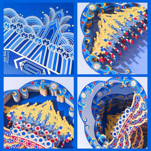 【3D凤冠镂空浮雕纸雕笔记本】凤冠浮雕日记本北京旅游纪念品开学季礼物 商品图1