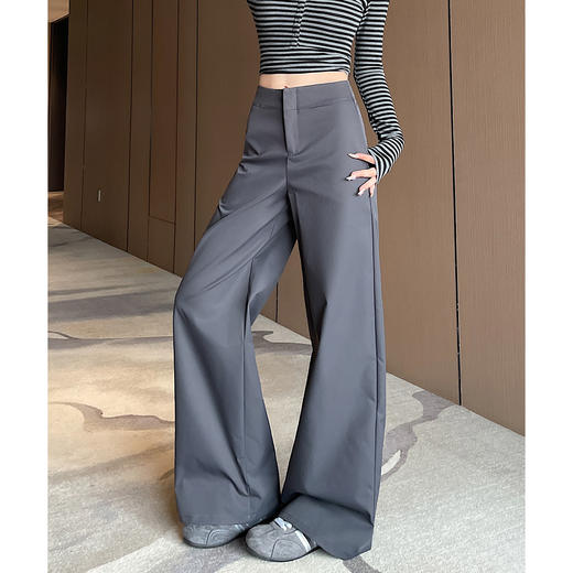 「高腰阔腿超模裤」显瘦阔腿 隐形拉链 视觉拉长腰线 轻薄舒适百搭 商品图6