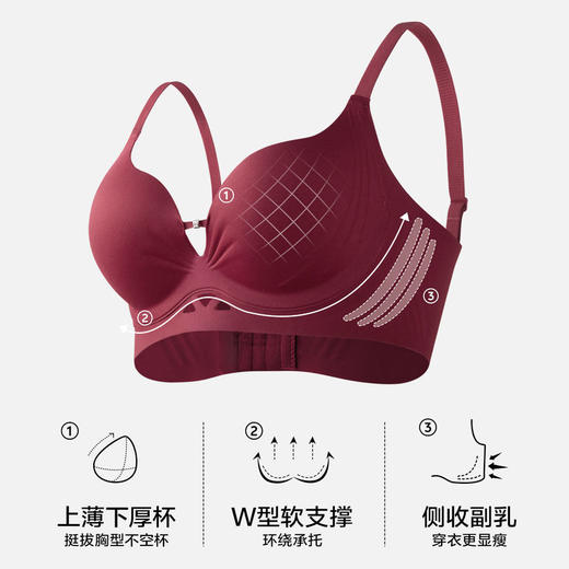 草本初色内衣女小胸聚拢新款提拉隐形无痕收副乳防下垂透气文胸罩 商品图1