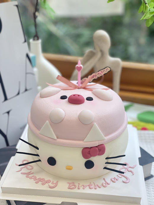翻糖hello Kitty奶油蛋糕 下单前请仔细阅读商品详情 可以做四寸 商品图0