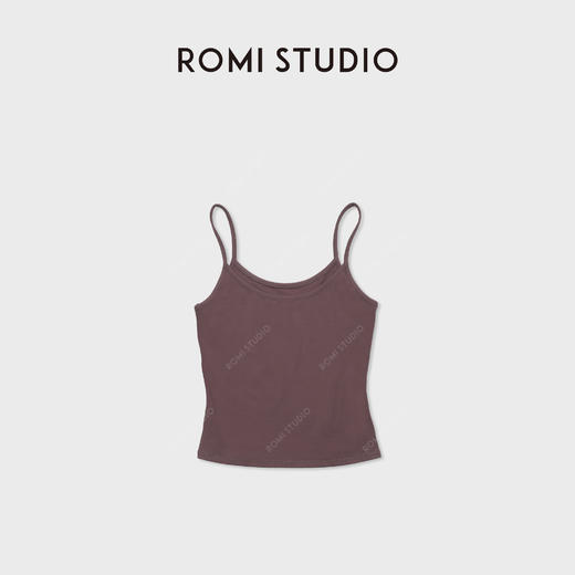 ROMI STUDIO“基础优雅”锦仿棉纯色弹力针织吊带背心RWDSST1627 商品图2
